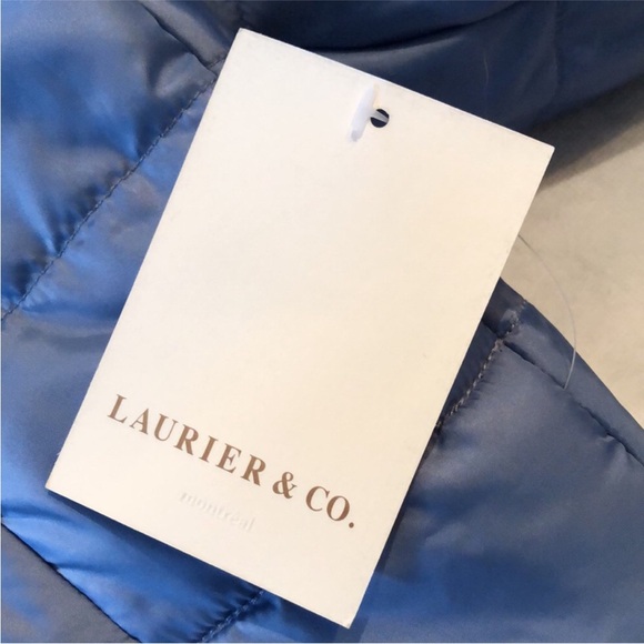 💙 Laurier & Co, Silky comfy lightweight puffer jacket snaps close 🇨🇦 - Picture 9 of 15
